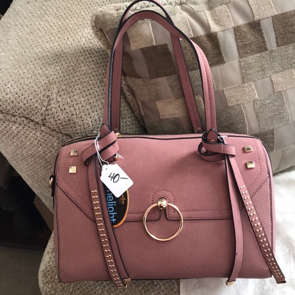 blush colored purse